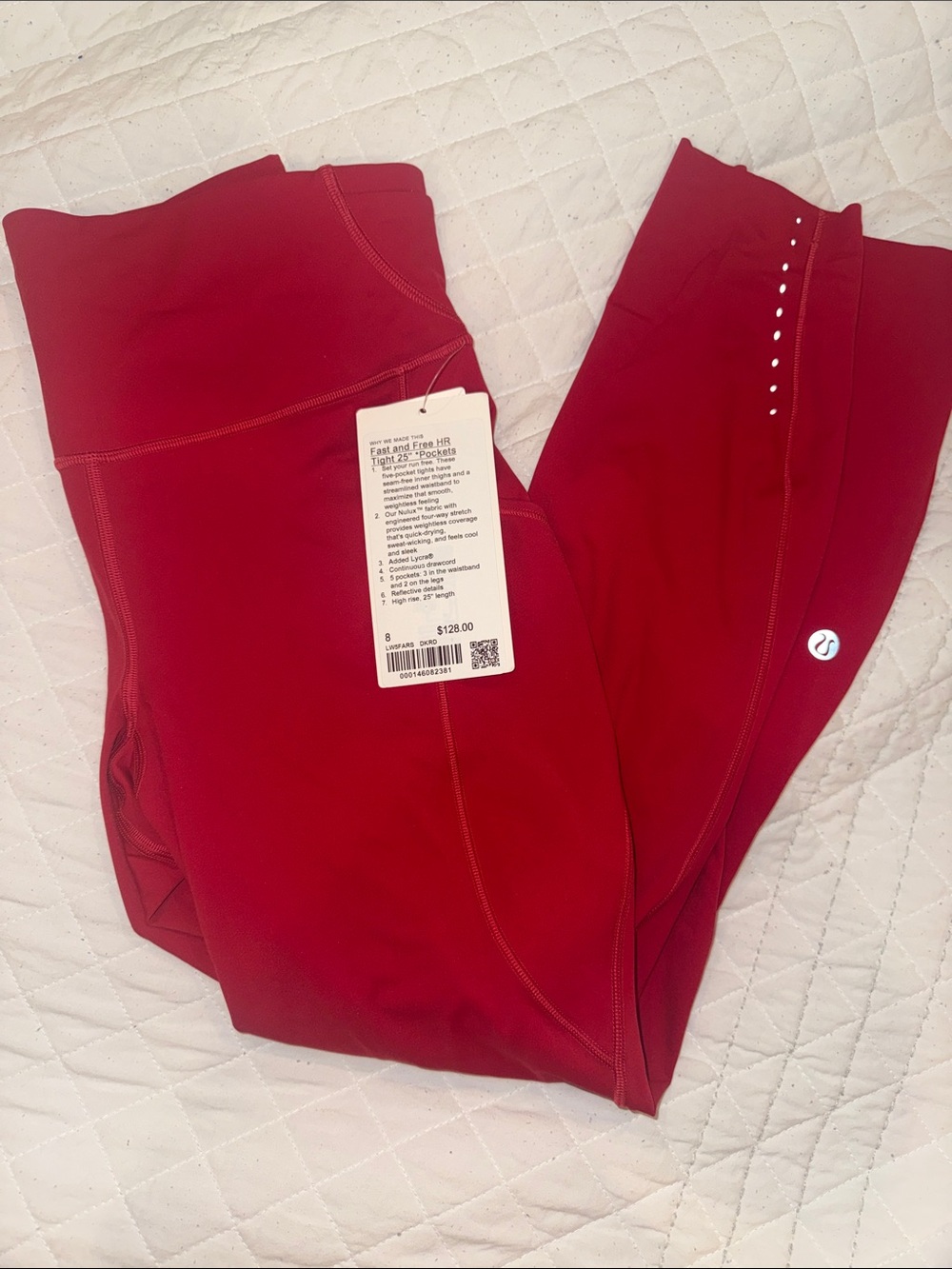 lululemon athletica Bright Red Athletic Leggings